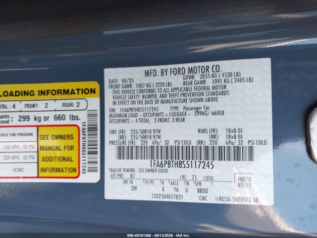 Ford Mustang Ecoboost Fastback 2025 1FA6P8TH8S5117245 Image 9