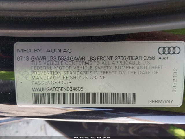WAUHGAFC5EN034609 Audi A6 3.0t Premium Plus
