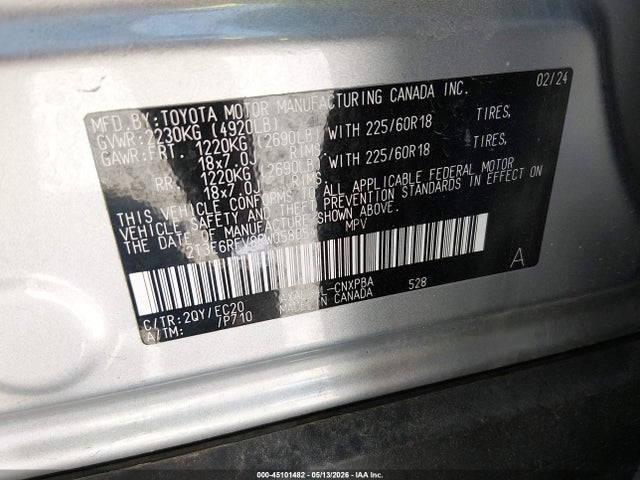 2T3E6RFV8RW058054 Toyota Rav4 Hybrid Xse