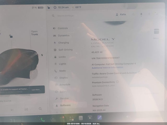 Продаж на аукціоні авто 2023 Tesla Model Y, vin: 7SAYGDEE9PA183047, номер лоту: 45101806