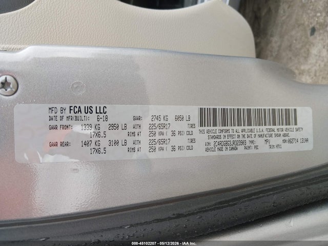 Dodge Grand Caravan Se 2018 2C4RDGBG3JR323903 Image 9
