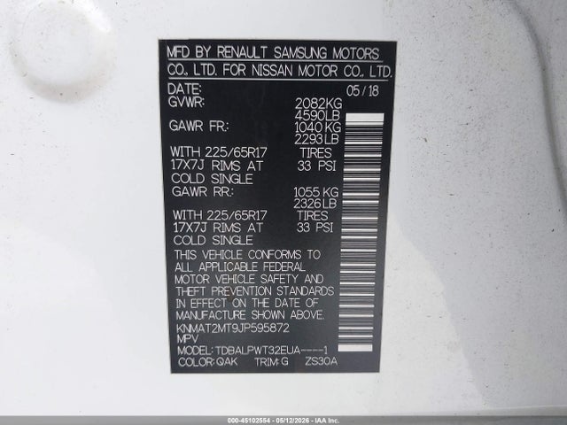 Nissan ROGUE S 2018 KNMAT2MT9JP595872 Image 9