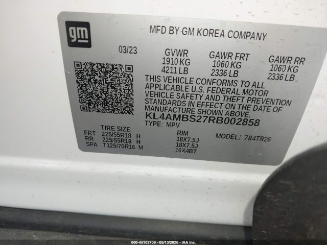 Aukcja sprzedaży 2024 Buick Encore Gx Preferred Fwd, vin: KL4AMBS27RB002858, numer aukcji: 45102709