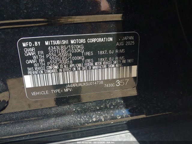 Продаж на аукціоні авто 2025 Mitsubishi Outlander Sport 2.0 Es Awc/2.0 Le Awc/2.0 S Awc/2.0 Se Awc/2.0 Trail Edition Awc, vin: JA4ARUAUXSU014738, номер лоту: 45102755