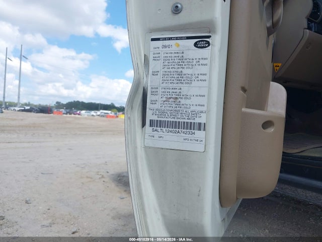 Aukcja sprzedaży 2002 Land Rover Discovery Series Ii Sd, vin: SALTL12402A742334, numer aukcji: 45102916