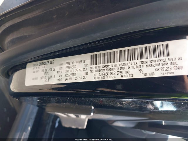 Продаж на аукціоні авто 2009 Jeep Wrangler X, vin: 1J4FA24149L718758, номер лоту: 45102923