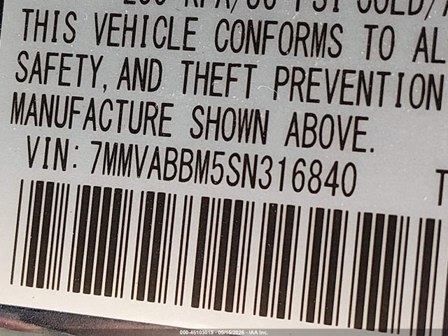 7MMVABBM5SN316840 Mazda Cx-50 2.5 S Preferred Package