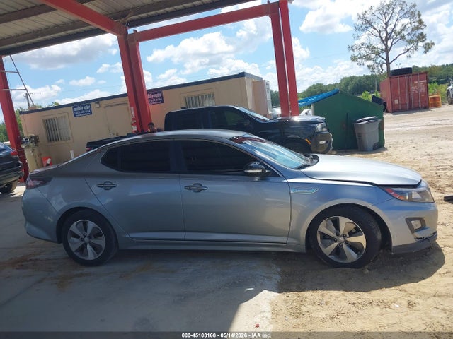 2015 Kia Optima Hybrid Ex მანქანა იყიდება აუქციონზე, vin: KNAGN4AD1F5085366, აუქციონის ნომერი: 45103168