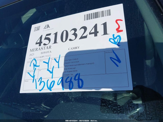 Aukcja sprzedaży 2023 Toyota Camry Se, vin: 4T1T11AK8PU752222, numer aukcji: 45103241