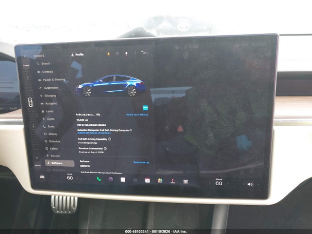 Aukcja sprzedaży 2021 Tesla Model S Long Range Dual Motor All-wheel Drive, vin: 5YJSA1E53MF438986, numer aukcji: 45103341