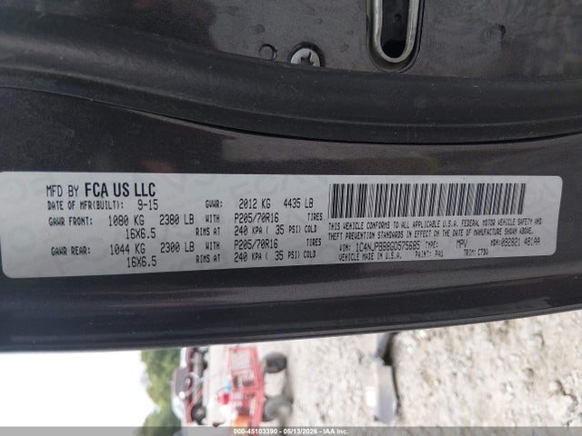 Продажа на аукционе авто 2016 Jeep Patriot Sport, vin: 1C4NJPBB8GD575685, номер лота: 45103390