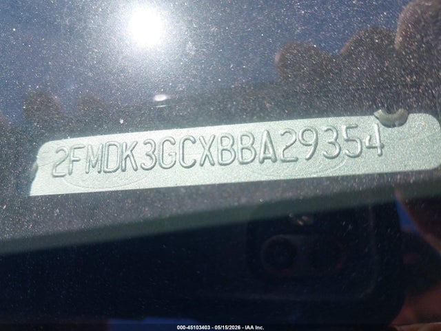 45103403 :رقم المزاد ، 2FMDK3GCXBBA29354 vin ، 2011 Ford Edge Se مزاد بيع