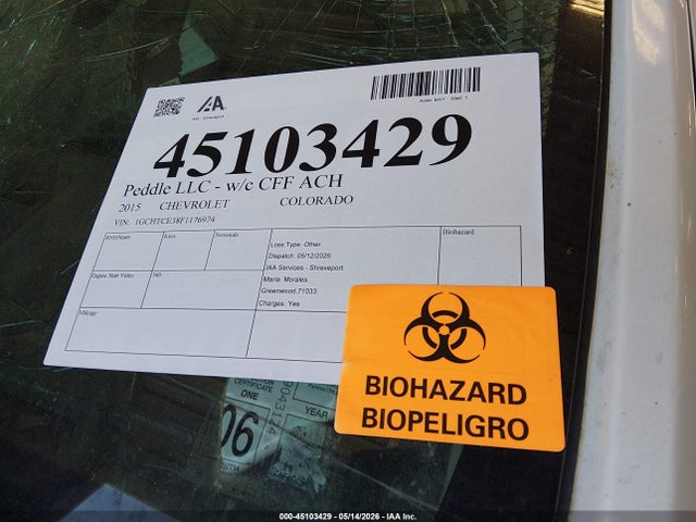 1GCHTCE38F1176974 Chevrolet Colorado Z71