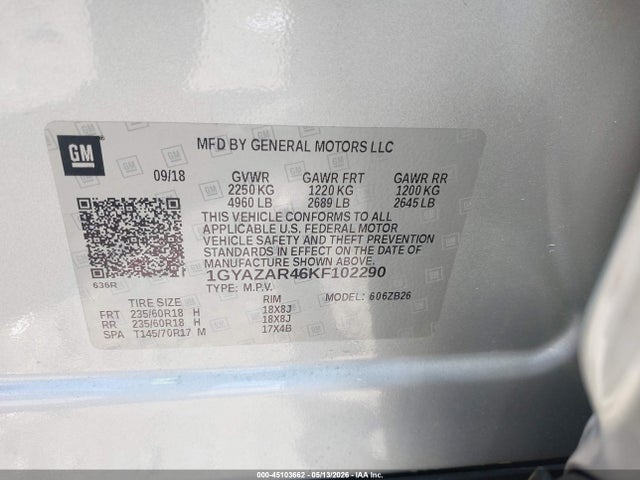 Продажа на аукционе авто 2019 Cadillac Xt4 Luxury, vin: 1GYAZAR46KF102290, номер лота: 45103662
