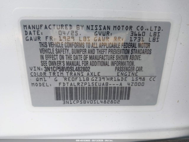Nissan Kicks Play S 2025 3N1CP5BV0SL482802 Image 9