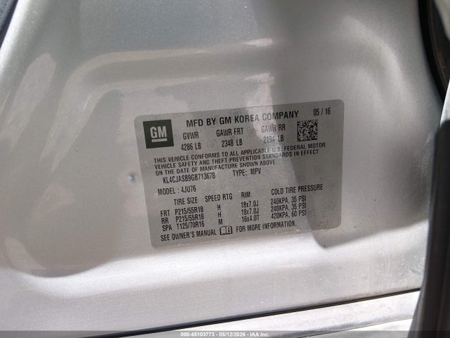 Продажа на аукционе авто 2016 Buick Encore, vin: KL4CJASB9GB713678, номер лота: 45103773