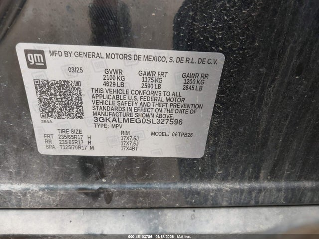 GMC Terrain Fwd Elevation 2025 3GKALMEG0SL327596 Image 9