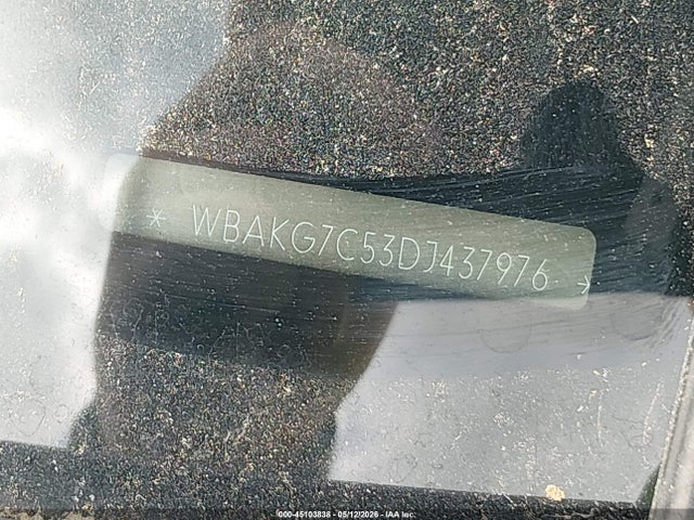 45103838 :رقم المزاد ، WBAKG7C53DJ437976 vin ، 2013 Bmw 335i مزاد بيع