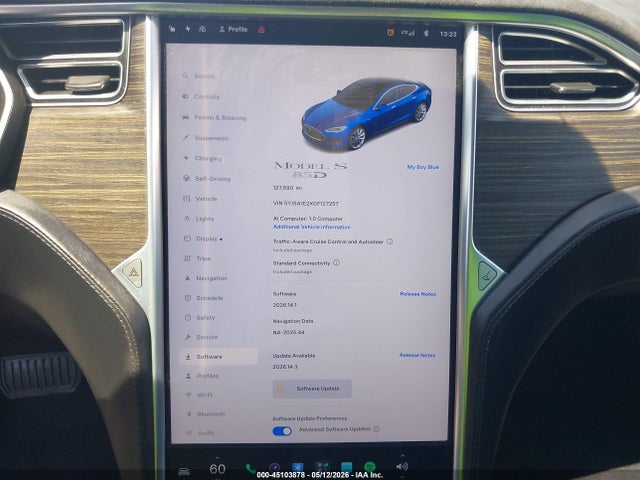Продажа на аукционе авто 2016 Tesla Model S 60d/70d/75d/85d/90d, vin: 5YJSA1E2XGF127257, номер лота: 45103878