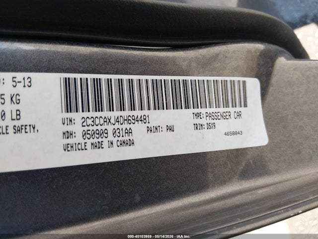 Aukcja sprzedaży 2013 Chrysler 300 300 Srt8 Core, vin: 2C3CCAXJ4DH694481, numer aukcji: 45103959