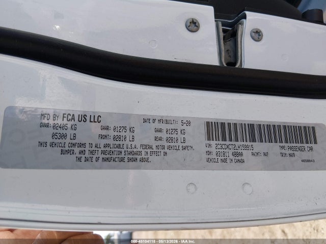 2C3CDXCT2LH159915 Dodge Charger R/t Rwd