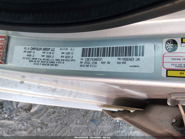 Aukcja sprzedaży 2011 Chrysler 200 Touring, vin: 1C3BC1FB1BN625371, numer aukcji: 45104169