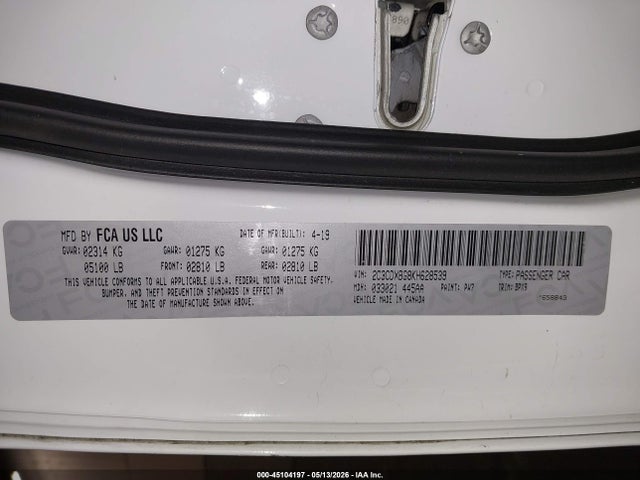 Dodge Charger Sxt Rwd 2019 2C3CDXBG8KH628539 Image 9