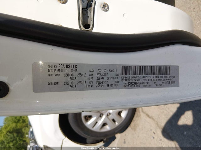 2017 Dodge Journey Se მანქანა იყიდება აუქციონზე, vin: 3C4PDCAB9HT545603, აუქციონის ნომერი: 45104201
