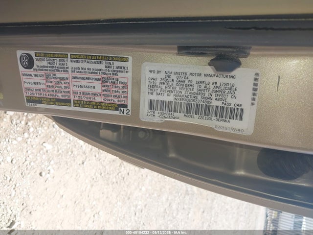 Aukcja sprzedaży 2005 Toyota Corolla Le, vin: 1NXBR30E05Z374809, numer aukcji: 45104232
