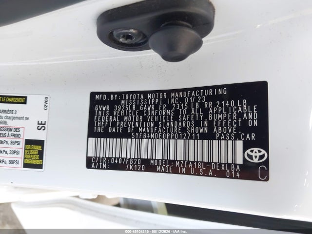 Toyota COROLLA LE 2023 5YFB4MDE0PP012711 Image 9