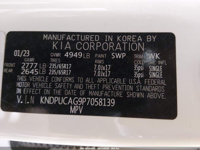 KNDPUCAG9P7058139 KIA Sportage Hybrid Lx