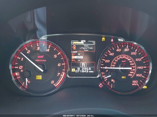 Продаж на аукціоні авто 2017 Subaru Wrx Sti, vin: JF1VA2V61H9820032, номер лоту: 45104811