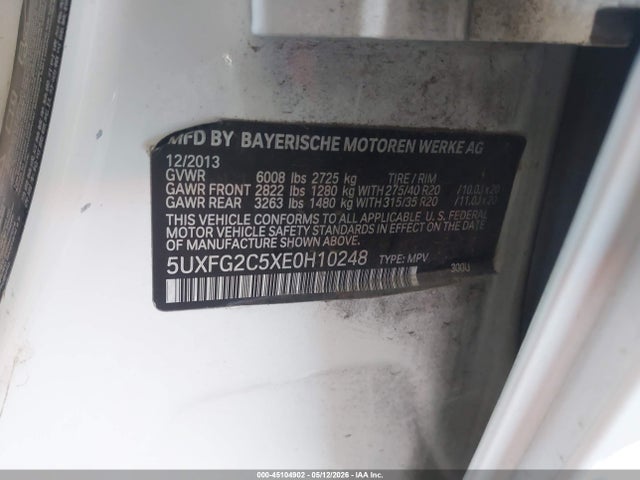 Aukcja sprzedaży 2014 Bmw X6 Xdrive35i, vin: 5UXFG2C5XE0H10248, numer aukcji: 45104902