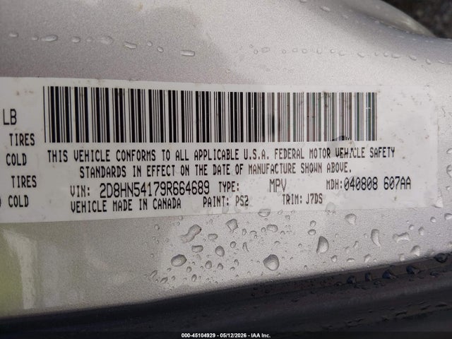 Aukcja sprzedaży 2009 Dodge Grand Caravan Sxt, vin: 2D8HN54179R664689, numer aukcji: 45104929