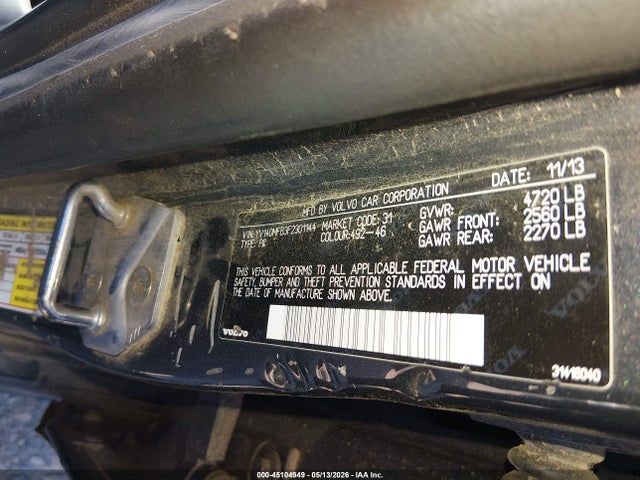 2015 Volvo S60 T5 Premier მანქანა იყიდება აუქციონზე, vin: YV140MFB3F2301144, აუქციონის ნომერი: 45104949