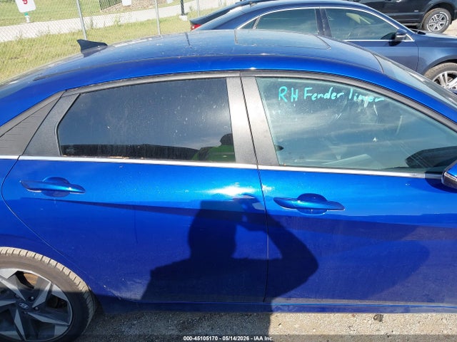 Продажа на аукционе авто 2022 Hyundai Elantra Limited, vin: 5NPLP4AG8NH059237, номер лота: 45105170