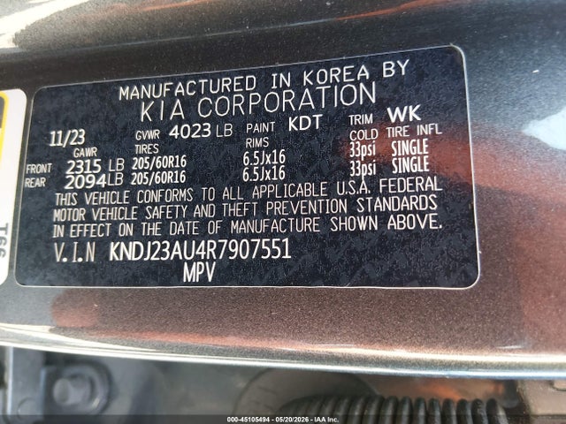 KIA SOUL LX 2024 KNDJ23AU4R7907551 Image 9