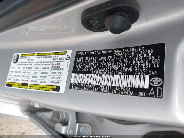 Продаж на аукціоні авто 2009 Toyota Matrix, vin: 2T1KU40E19C169897, номер лоту: 45105540
