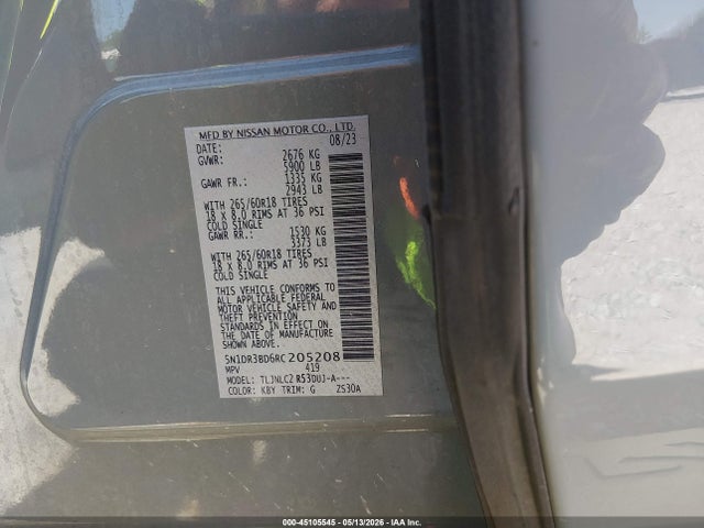 5N1DR3BD6RC205208 Nissan Pathfinder Rock Creek 4wd