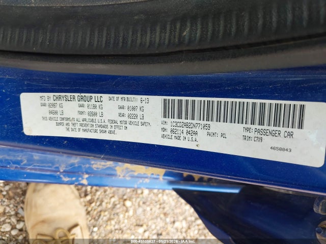 2013 Dodge Avenger Se მანქანა იყიდება აუქციონზე, vin: 1C3CDZAB2DN771059, აუქციონის ნომერი: 45105627