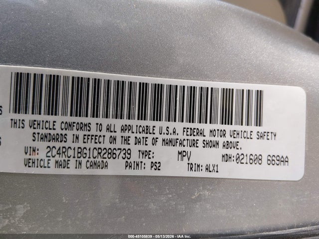 Продаж на аукціоні авто 2012 Chrysler Town & Country Touring, vin: 2C4RC1BG1CR286739, номер лоту: 45105839