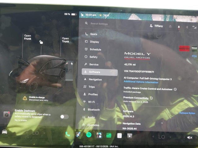 Aukcja sprzedaży 2023 Tesla Model Y Performance Dual Motor All-wheel Drive, vin: 7SAYGDEFXPF618671, numer aukcji: 45106117