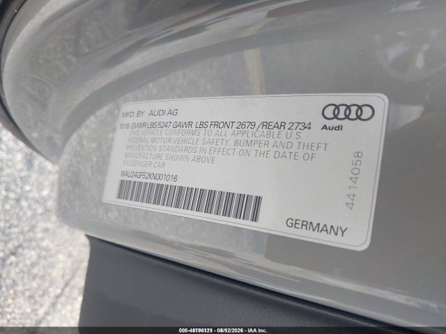 45106121 :رقم المزاد ، WAU24GF52KN001016 vin ، 2019 Audi S5 3.0t Premium Plus مزاد بيع