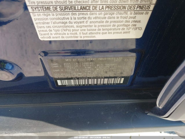 45106147 :رقم المزاد ، 4S4BRBLC9A3330909 vin ، 2010 Subaru Outback 2.5i Limited مزاد بيع