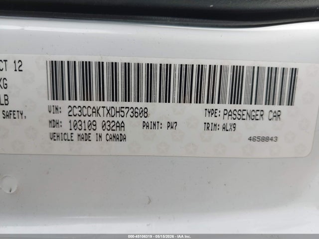 2013 Chrysler 300c Awd მანქანა იყიდება აუქციონზე, vin: 2C3CCAKTXDH573608, აუქციონის ნომერი: 45106319