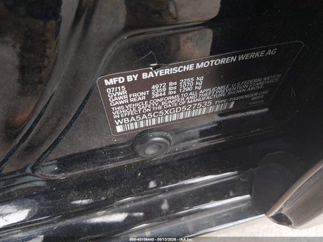 Aukcja sprzedaży 2016 Bmw 528i, vin: WBA5A5C5XGD527535, numer aukcji: 45106440