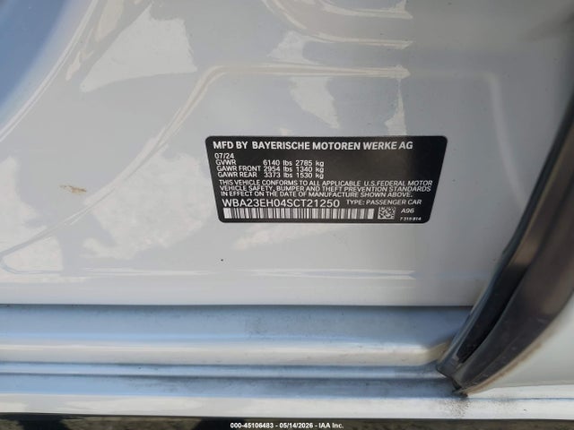 BMW 740I 2025 WBA23EH04SCT21250 Image 9