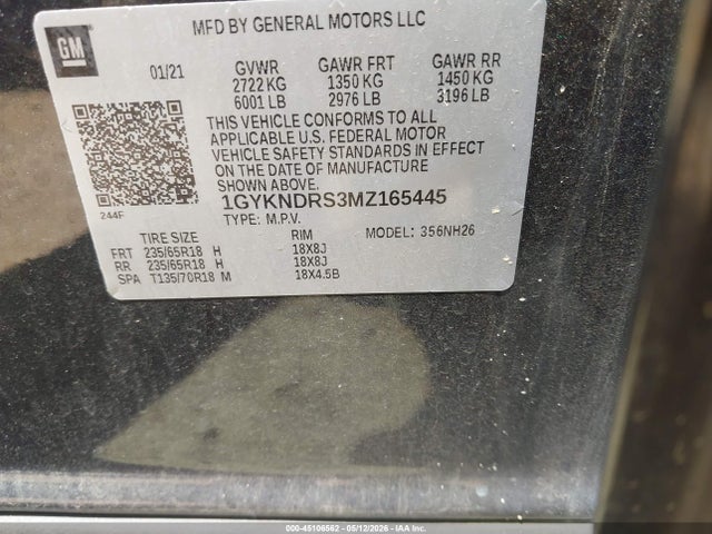 Продаж на аукціоні авто 2021 Cadillac Xt5 Awd Premium Luxury, vin: 1GYKNDRS3MZ165445, номер лоту: 45106562