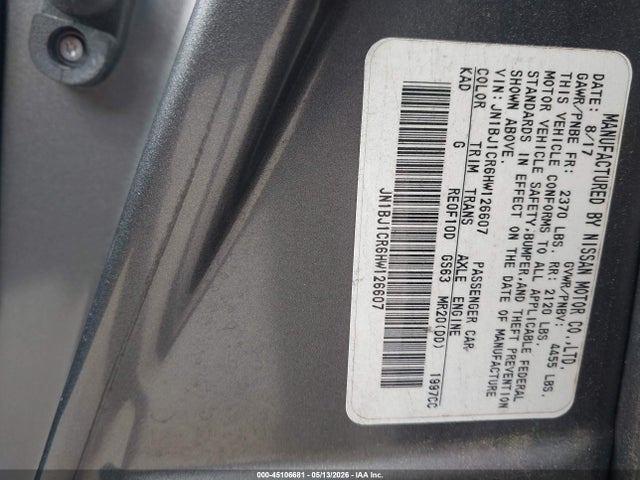 JN1BJ1CR6HW126607 Nissan Rogue Sport Sv
