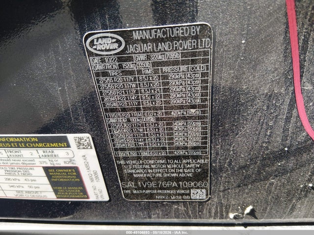 Продаж на аукціоні авто 2023 Land Rover Range Rover Sport First Edition, vin: SAL1V9E76PA109060, номер лоту: 45106893